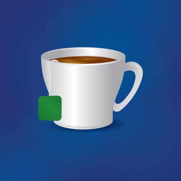 vector illustration of a cup of coffee - Vector, Imagen