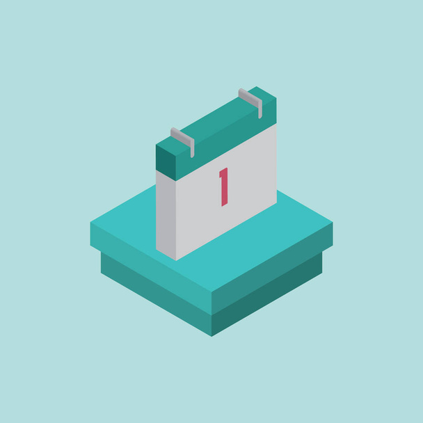 flat design vector illustration of a isometric icon - Vecteur, image