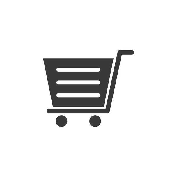 shopping cart icon, vector illustration - Vetor, Imagem