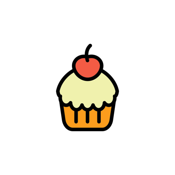 cupcake icon. vector illustration - Vektor, Bild