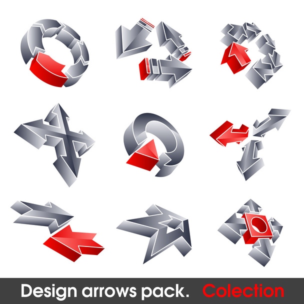 Vector arrows. Design elements - Vektor, Bild