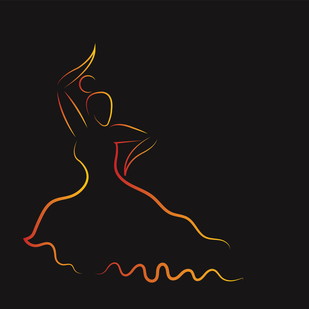 spain dancing, vector illustration background - Vektori, kuva