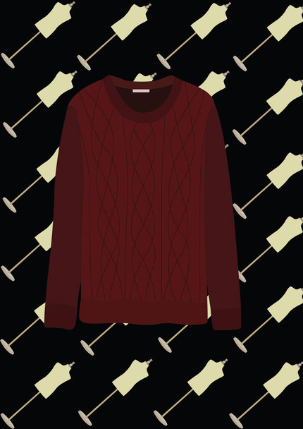Sweater, stylized vector illustration - Wektor, obraz