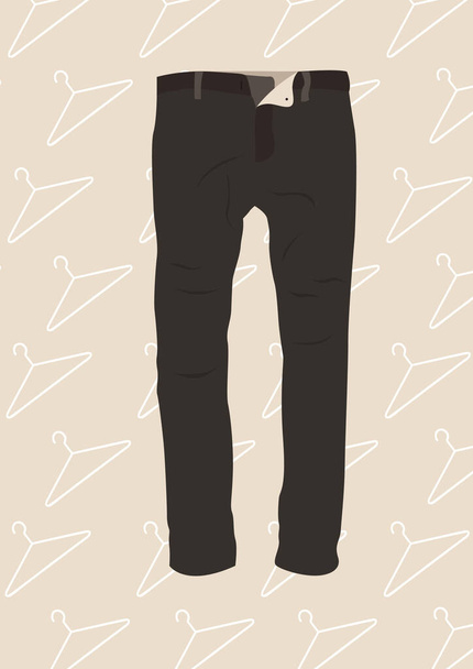 Black trousers, stylized vector illustration - Vetor, Imagem