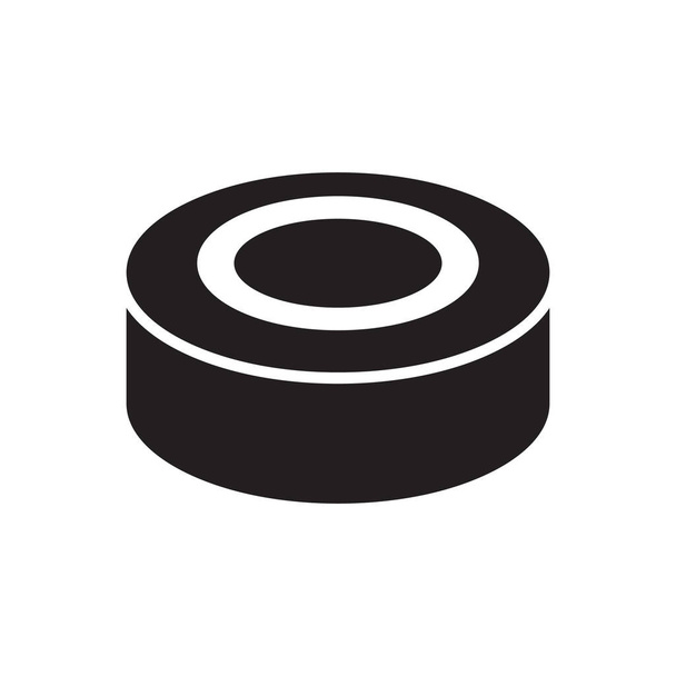 Hockey puck stylized vector illustration - Vector, imagen