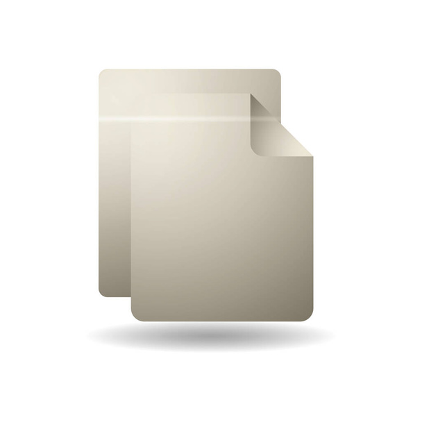 blank paper icon on white background - Vector, afbeelding