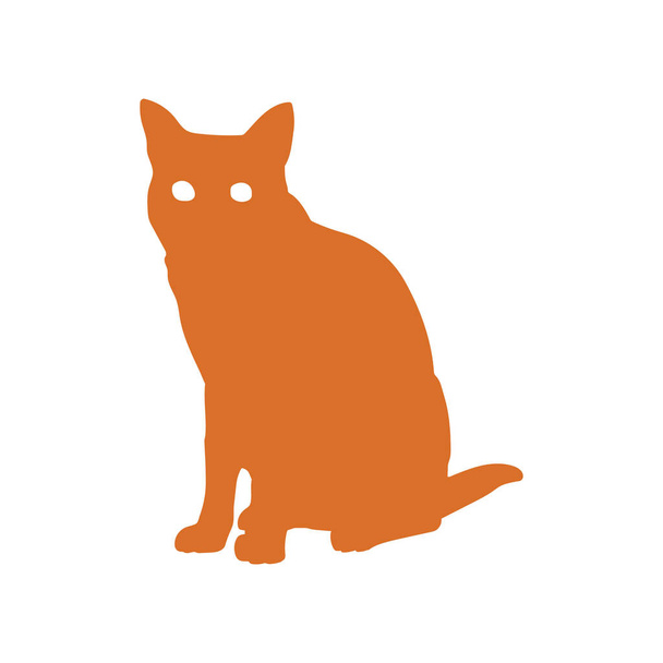 black cat, design vector illustration - Vector, afbeelding