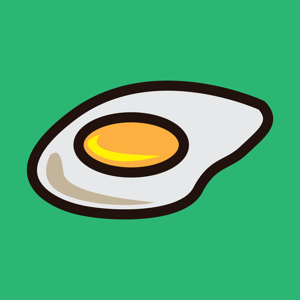fried egg icon. food and gastronomy theme. isolated design. vector illustration - Vetor, Imagem