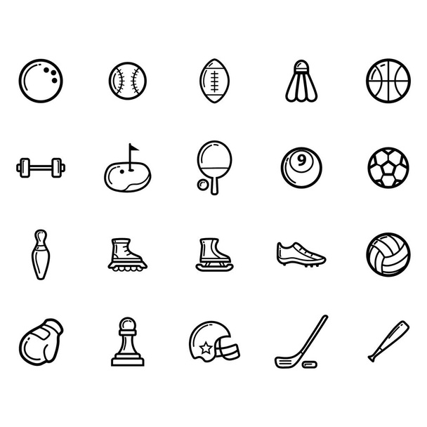 sport and fitness icons set - Vector, Image