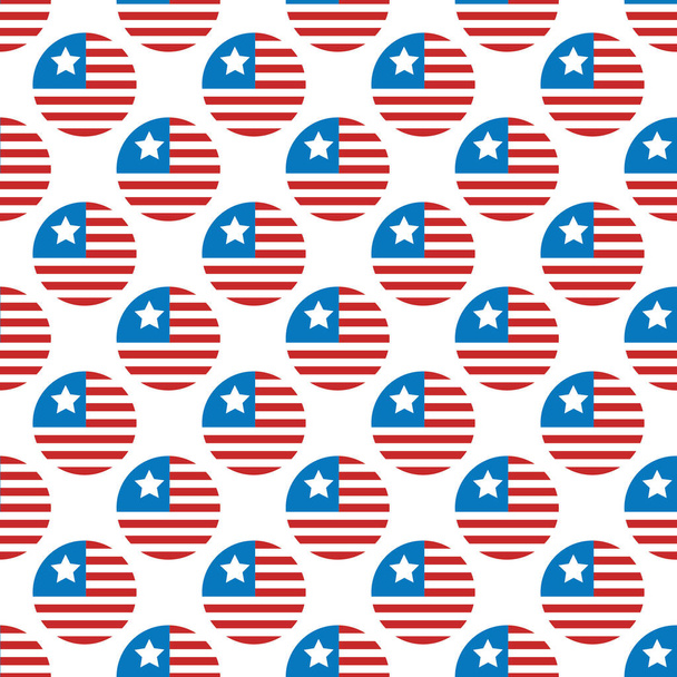 アメリカ国旗とのシームレスなパターン。ベクターイラスト - ベクター画像
