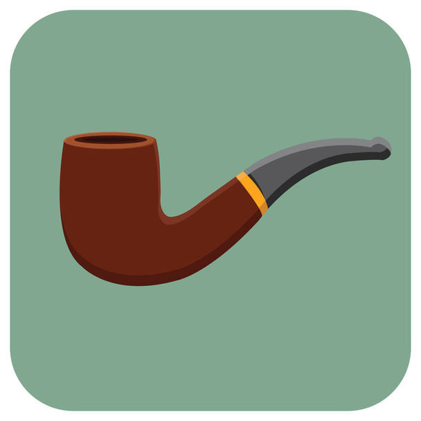 cigar pipe flat icon, vector illustration - Vektor, obrázek