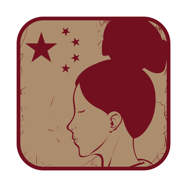 vector illustration of a woman icon  - Вектор,изображение