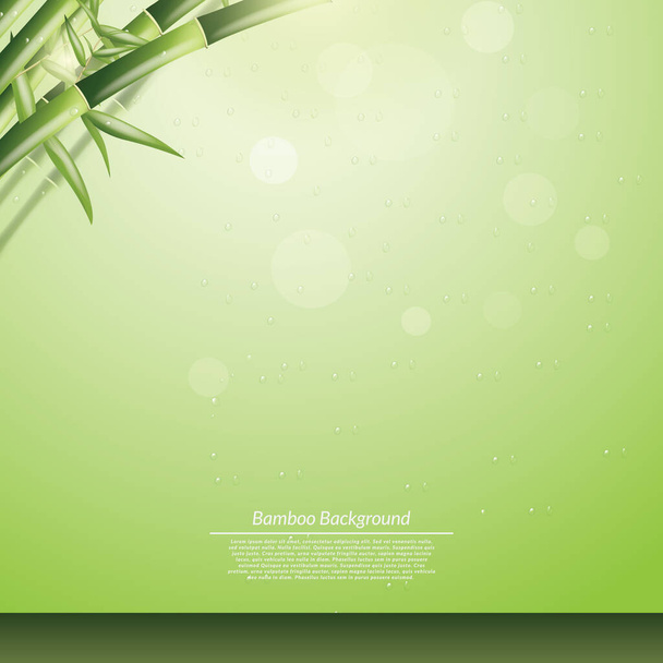 abstracte achtergrond met groene bladeren en bloemen - Vector, afbeelding