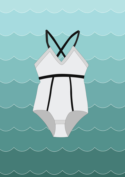 Swimwear, stylized vector illustration - Vector, Imagen