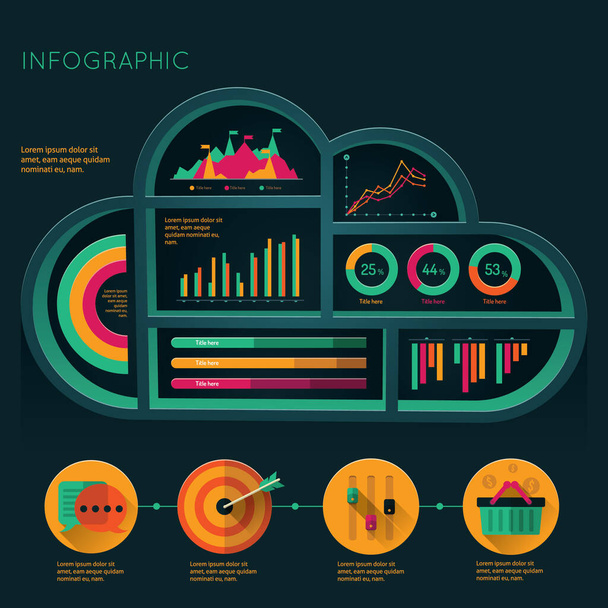 infographics elements. vector illustration - Vector, Imagen