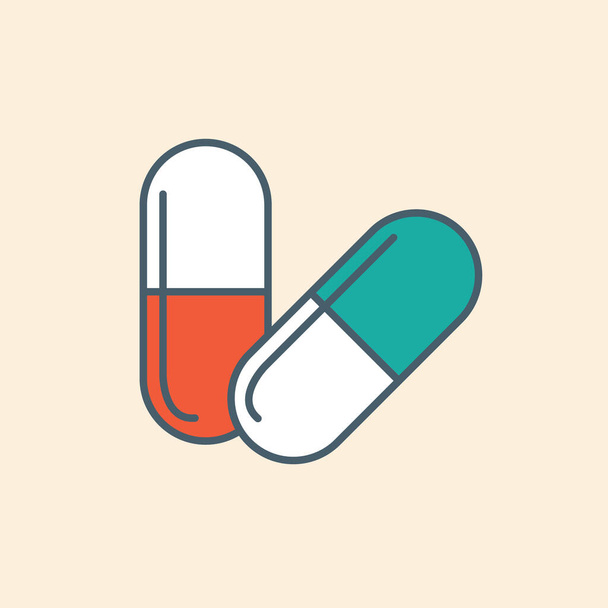 medical pills icon vector illustration - Вектор,изображение