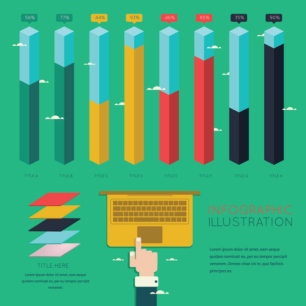 vector illustration of business and finance concept - Vector, Image