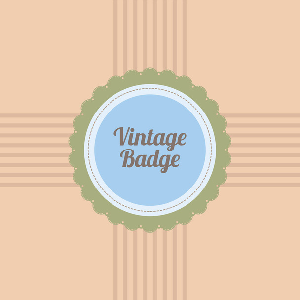 Vintage badge stylized vector illustration - Vector, Image