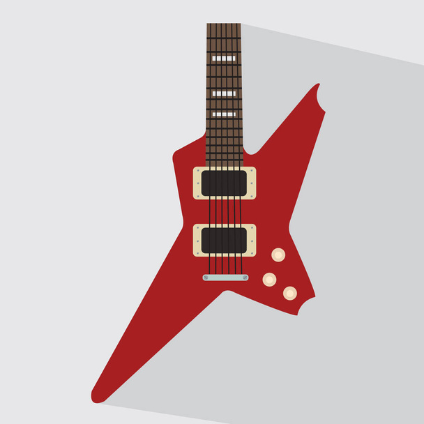 electric guitar flat icon, vector illustration - Vector, afbeelding
