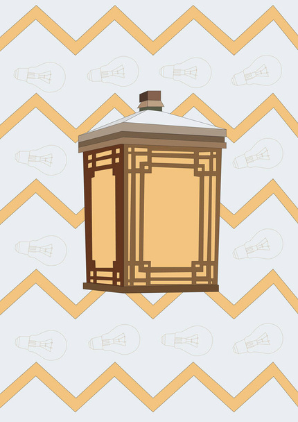 Lantern, stylized vector illustration - Vetor, Imagem