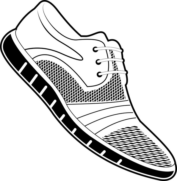 Der klassische Lederschuh für Männer. Schuhe Logo. Transparenter Hintergrund. Vektorillustration. - Vektor, Bild