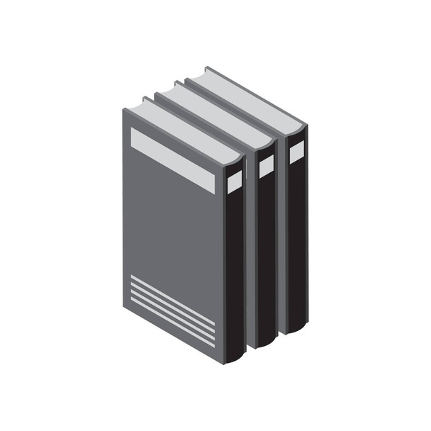 Cuadernos tridimensionales icono plano, ilustración vectorial
 - Vector, imagen