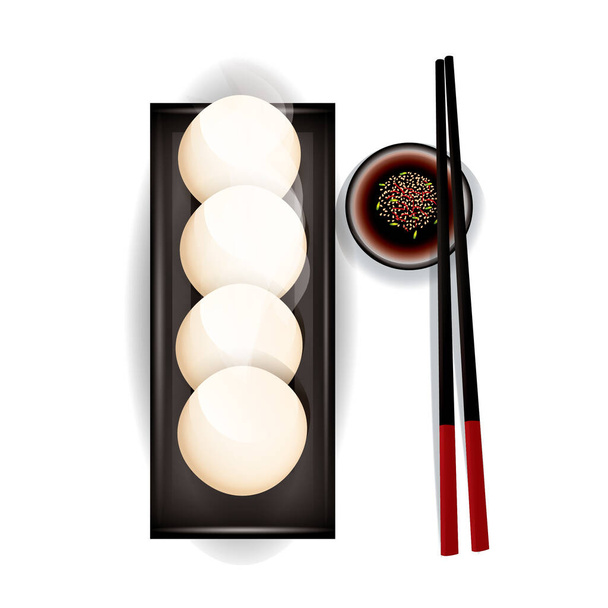 sushi set on white background - Vector, Imagen