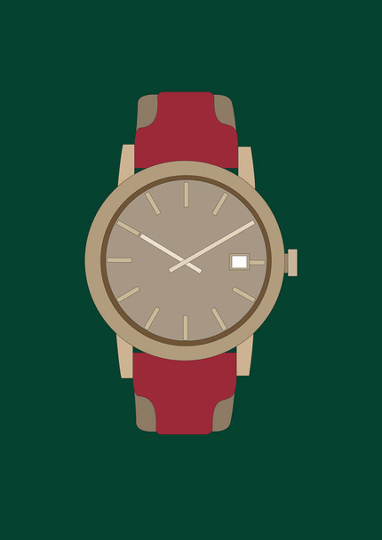 wrist watch, stylized vector illustration - Διάνυσμα, εικόνα