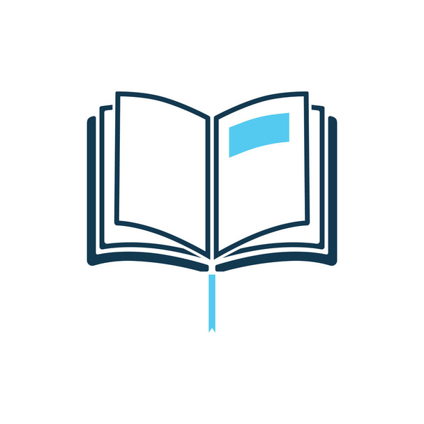 book icon, vector illustration. flat design style - Vector, Image