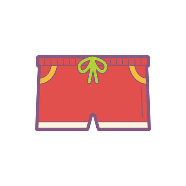 shorts icon in flat style isolated on white background vector illustration - Vecteur, image