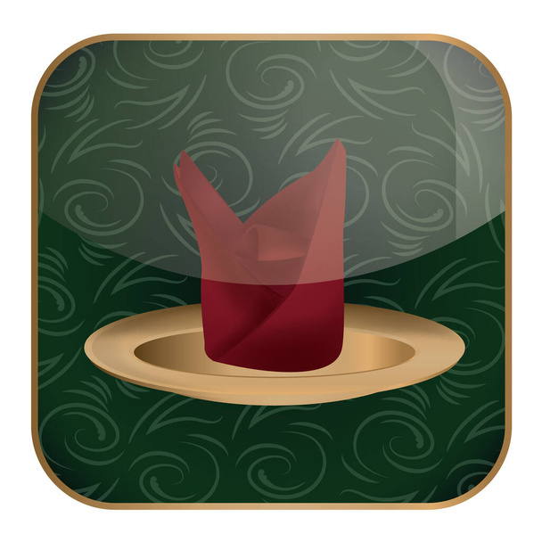 Plate and napkin  flat icon, vector illustration - Διάνυσμα, εικόνα