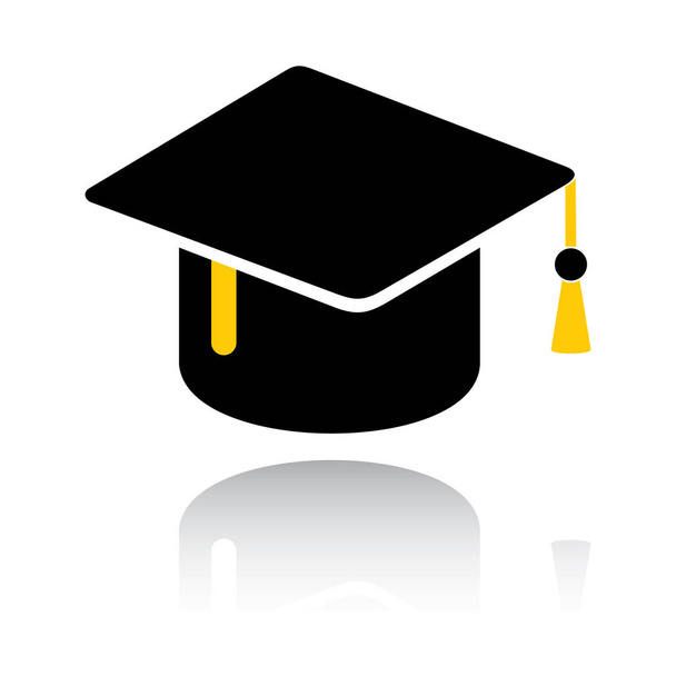 Graduation hat, design vector illustration - Vector, imagen