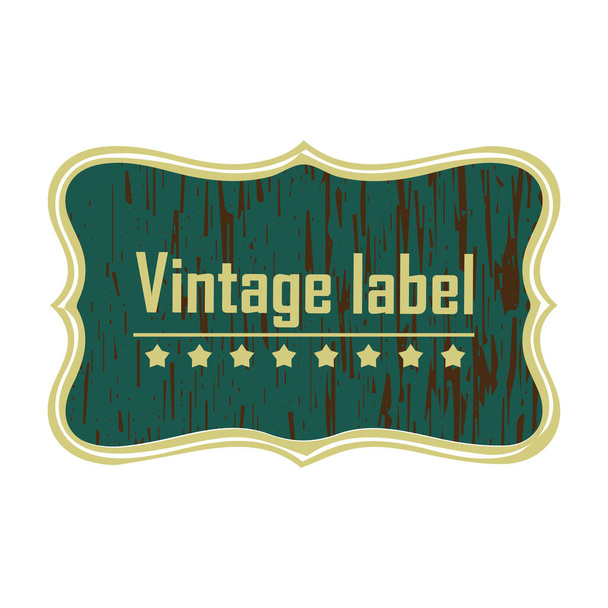 vector illustration of a retro label on a white background - ベクター画像
