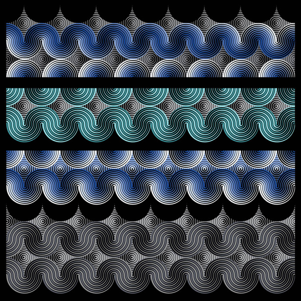formes géométriques rayures avec effet de distorsion - Vecteur, image