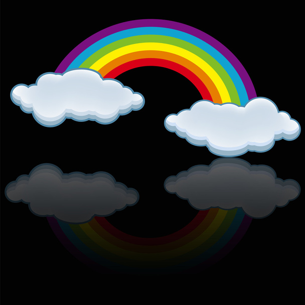 Rainbow cloud icon vector - Vettoriali, immagini
