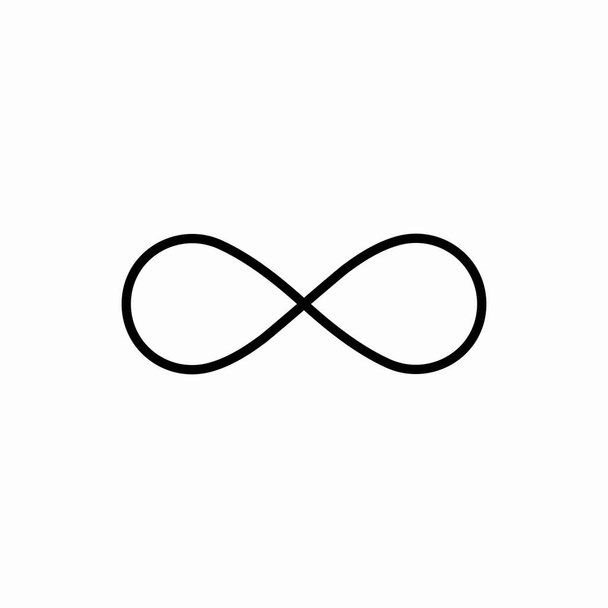 Zarys ikony nieskończoności. Ilustracja wektora nieskończoności. Symbol sieci i telefonu komórkowego - Wektor, obraz
