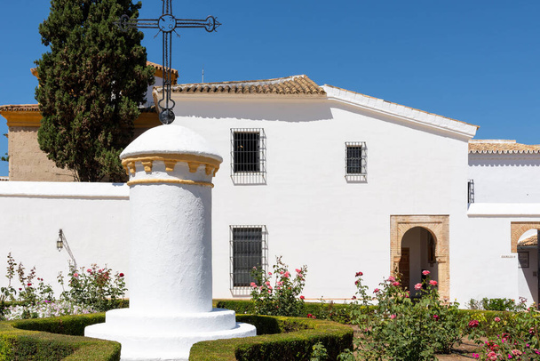 La Rabida klášter v Huelva. Mudejar umění v místě, kde Kryštof Kolumbus začal organizovat svou cestu. Huelva, Andalusie, Španělsko. - Fotografie, Obrázek