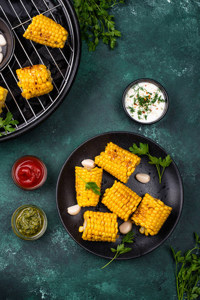 Grilled corn. Summer vegan food - Photo, image