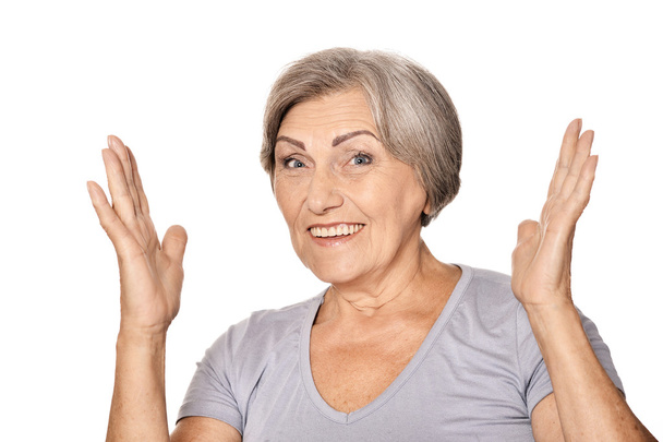 Emotional elderly woman - Foto, imagen