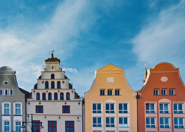 Rostock óvárosi városkép Németországban. - Fotó, kép