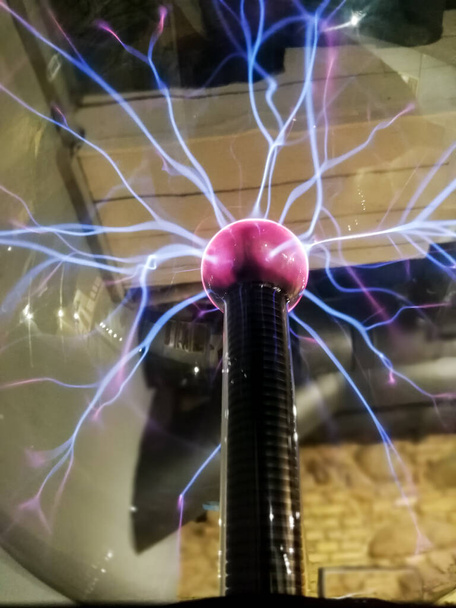 Corona discharge in plasma ball. Nikola Tesla invention - Photo, Image