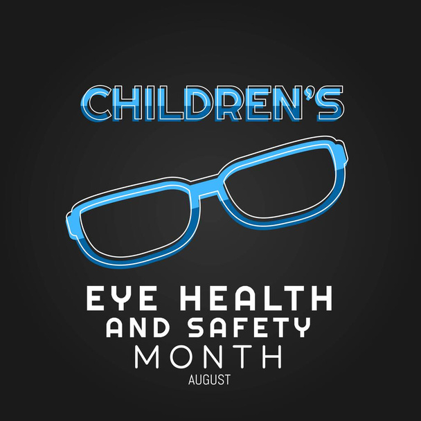 Kinderaugen Gesundheit und Sicherheit Monat Vektorillustration - Vektor, Bild
