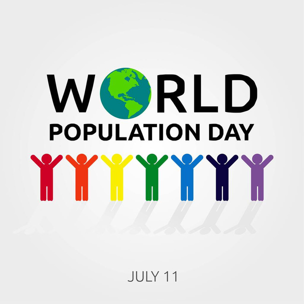 World Population Day Vector Illustration - Vector, Image