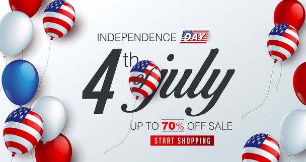 Giorno di indipendenza USA vendita banner template - Vettoriali, immagini