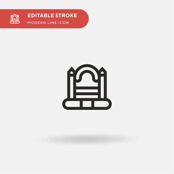 Bouncy Castle Simple vector icon. Illustration symbol design template for web mobile UI element. Perfect color modern pictogram on editable stroke. Bouncy Castle icons for your business project - Vector, Image
