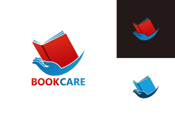 Book Care Logo Template Design Vetor, Emblema, Conceito de Design, Símbolo Criativo, Ícone
 - Vetor, Imagem