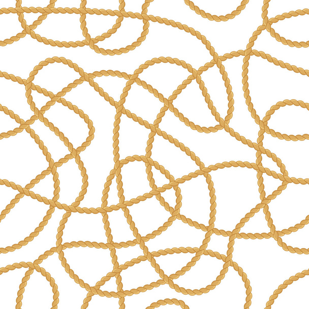 Modèle de corde marine. Ornement nautique de corde de mer, noeuds de corde de bateau de mer, enroulement de cordes marines vecteur sans couture illustration de fond - Vecteur, image