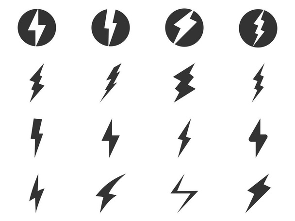 Set of bolt icons - Vector, Image
