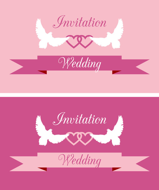 Einladungen zur Hochzeit - Vektor, Bild