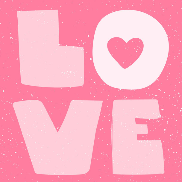Love. Sticker for social media content. Vector hand drawn illustration design.  - Wektor, obraz